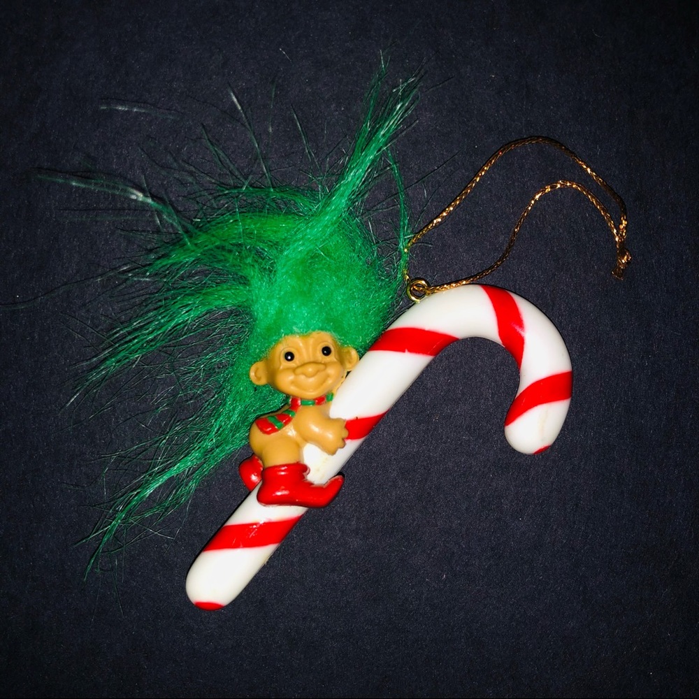 Russ CANDY CANE TROLL Ornament